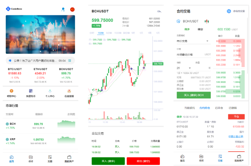 TeEx多语言交易所/USDT秒合约/杠杆/C2C法币交易/vue前端全开源