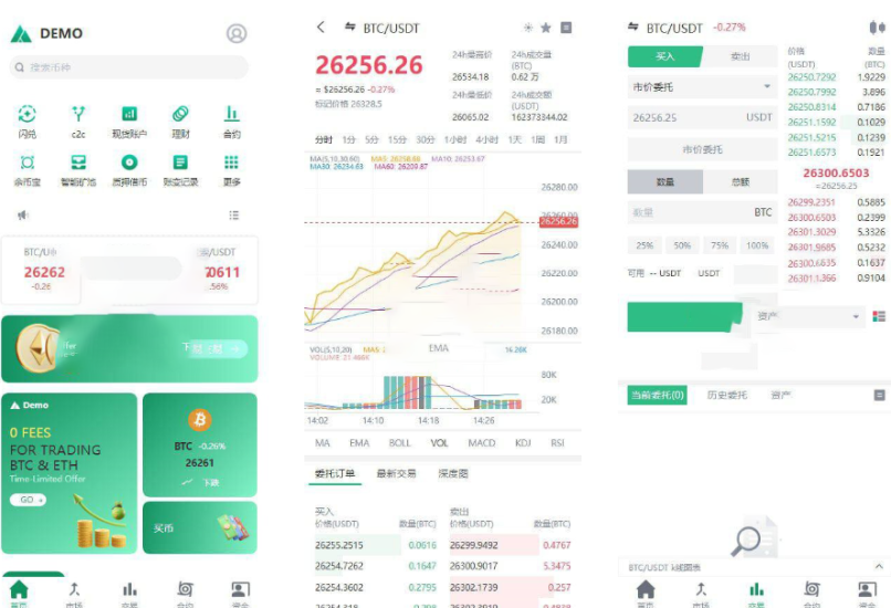 新ui绿色仿Coinex多语言区块链交易所系统源码
