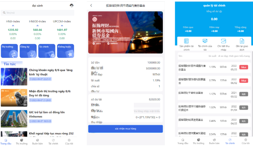 越南股票系统/海外股票基金投资系统/股票投资购买源码