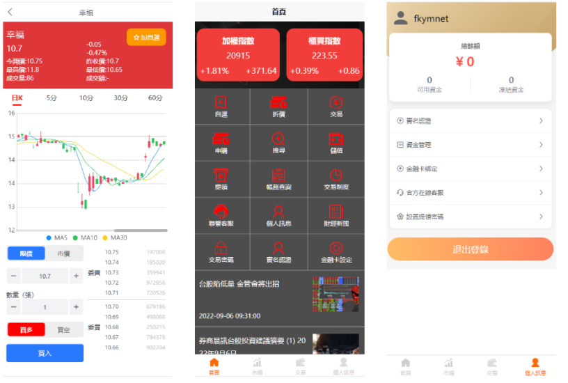 台股平台、股票投资、新股申购、高效的股票交易环境、折扣申购功能平台、自带客服对话