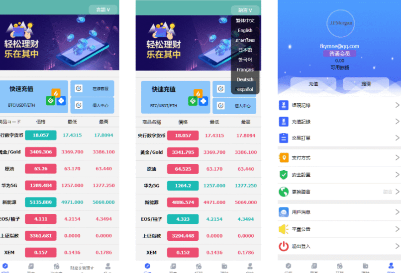 八国语言微盘系统/外汇微交易系统/投资理财源码