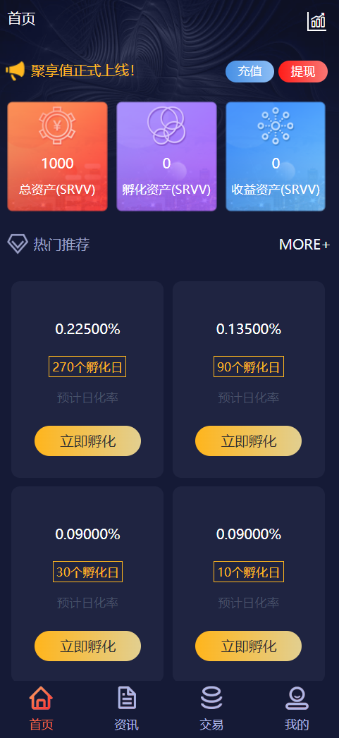虚拟币养成游戏,虚拟资产养成系统源码程序、定期孵化收益流量、自由控制的投资项目源码
